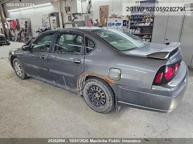 2005 CHEVROLET IMPALA VIN 2G1WF52E059282791 — фото 3
