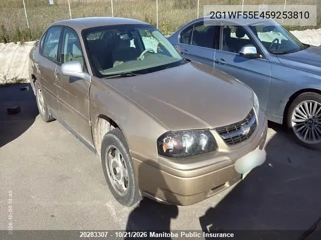 CHEVROLET IMPALA 2005, VIN 2G1WF55E459253810
