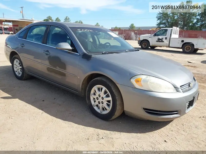 CHEVROLET IMPALA 2006, VIN 2G1WS581X69370944