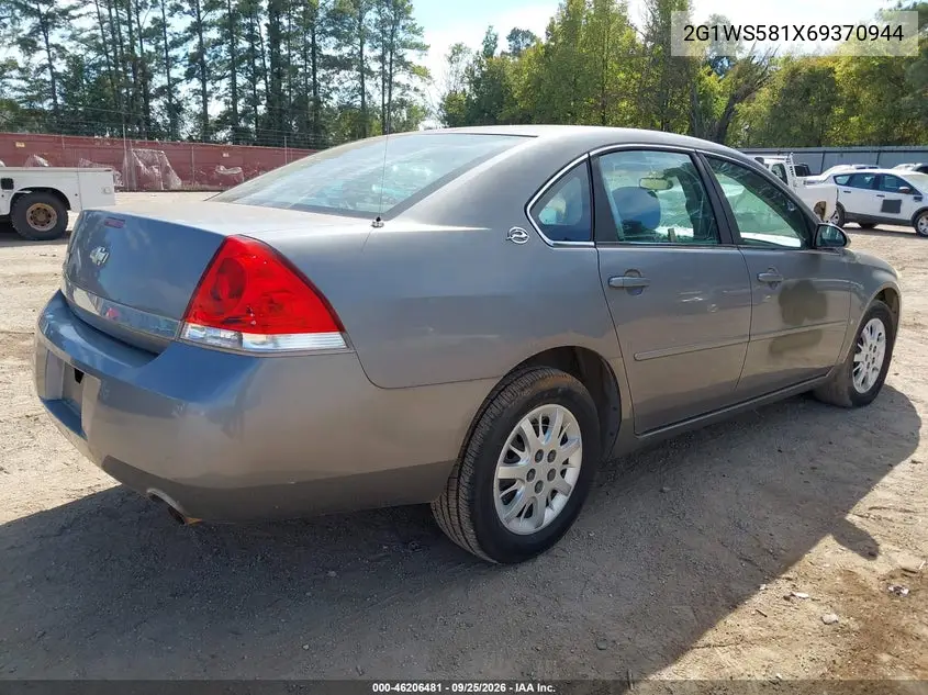 2006 CHEVROLET IMPALA VIN 2G1WS581X69370944 — фото 4