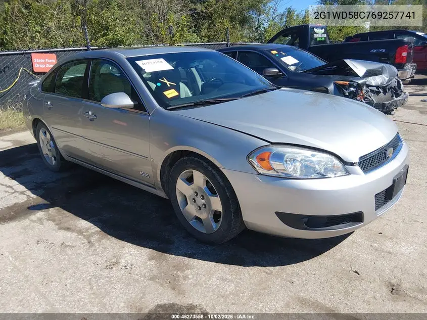CHEVROLET IMPALA 2006, VIN 2G1WD58C769257741