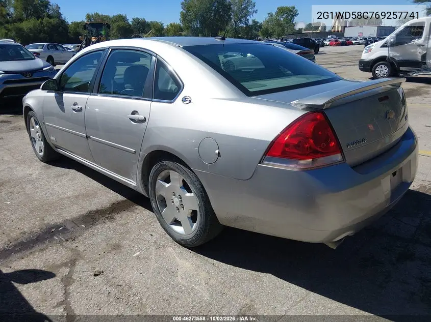 2006 CHEVROLET IMPALA VIN 2G1WD58C769257741 — фото 3