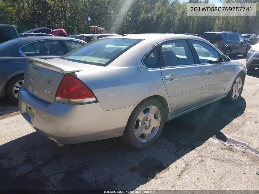2006 CHEVROLET IMPALA VIN 2G1WD58C769257741 — фото 4