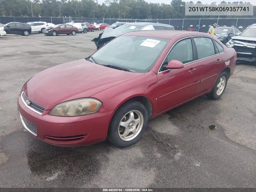 2006 CHEVROLET IMPALA VIN 2G1WT58K069357741 — фото 2