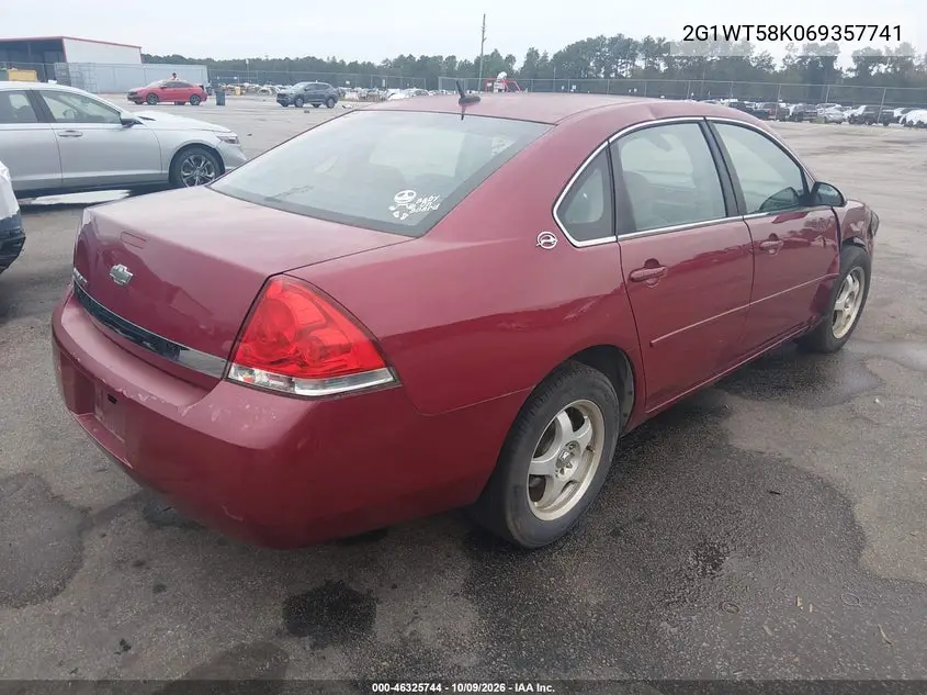 2006 CHEVROLET IMPALA VIN 2G1WT58K069357741 — фото 4