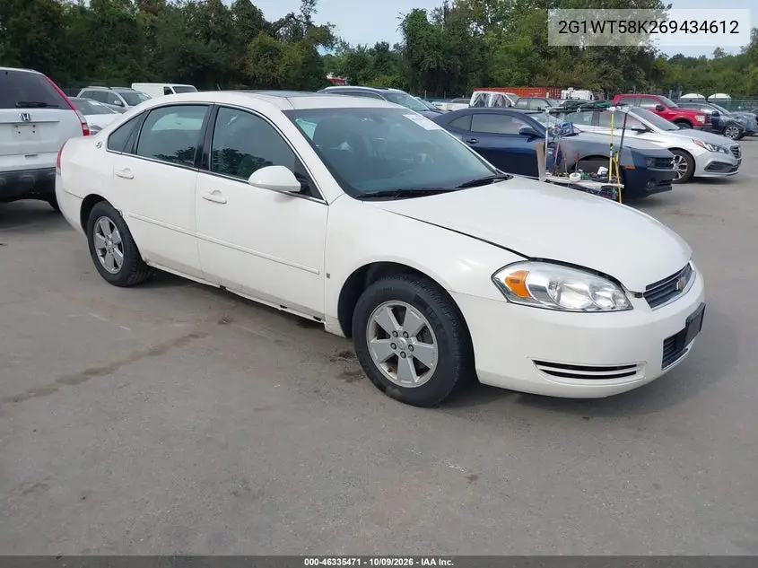 CHEVROLET IMPALA 2006, VIN 2G1WT58K269434612