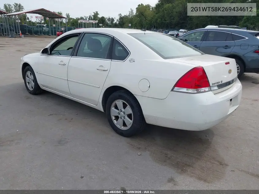 2006 CHEVROLET IMPALA VIN 2G1WT58K269434612 — фото 3