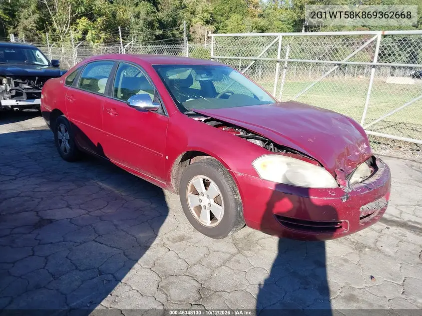 CHEVROLET IMPALA 2006, VIN 2G1WT58K869362668