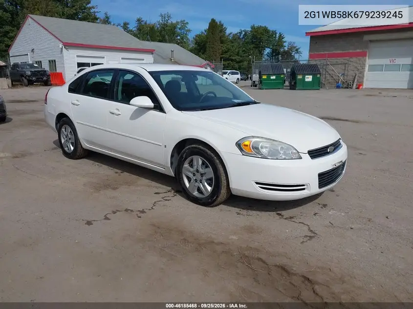 CHEVROLET IMPALA 2007, VIN 2G1WB58K679239245