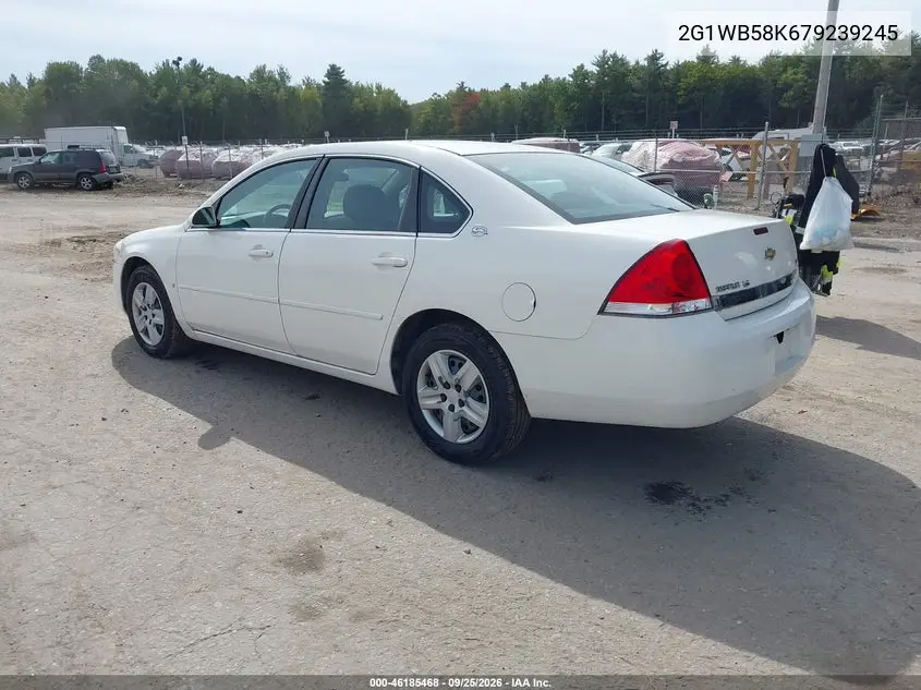 2007 CHEVROLET IMPALA VIN 2G1WB58K679239245 — фото 3