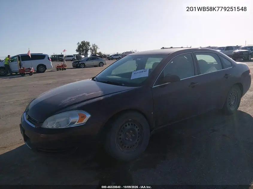 2007 CHEVROLET IMPALA VIN 2G1WB58K779251548 — фото 2