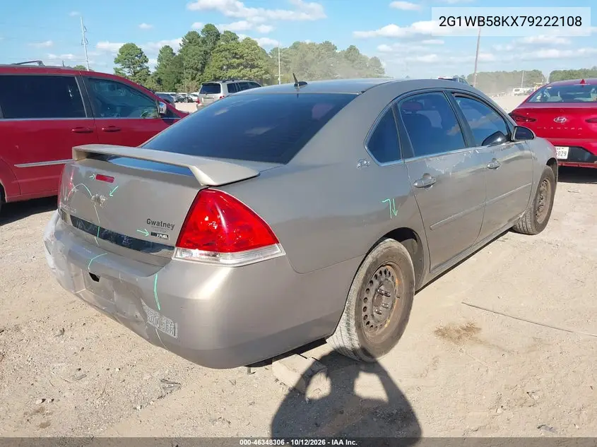 2007 CHEVROLET IMPALA VIN 2G1WB58KX79222108 — фото 4