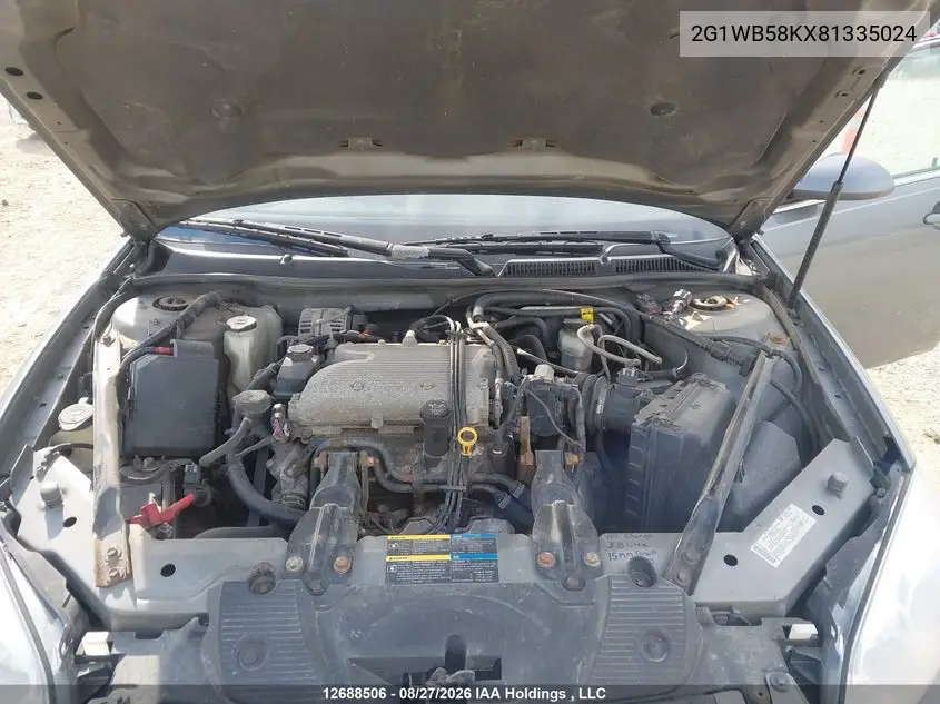 2008 CHEVROLET IMPALA VIN 2G1WB58KX81335024 — фото 10