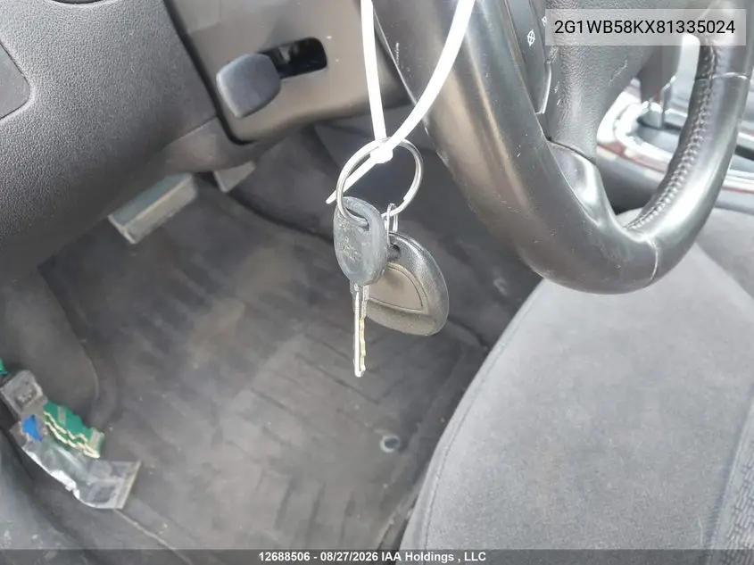 2008 CHEVROLET IMPALA VIN 2G1WB58KX81335024 — фото 11