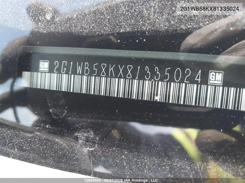 2008 CHEVROLET IMPALA VIN 2G1WB58KX81335024 — фото 18