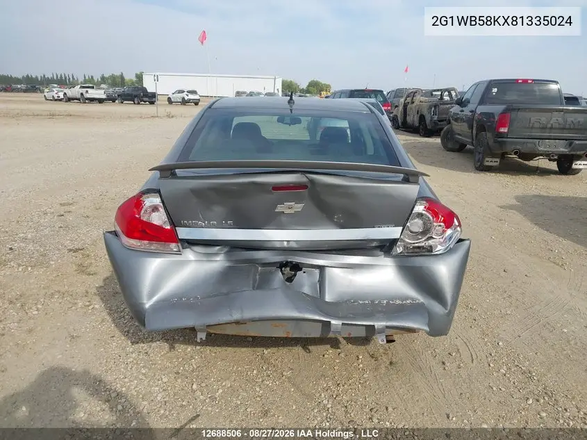 2008 CHEVROLET IMPALA VIN 2G1WB58KX81335024 — фото 6