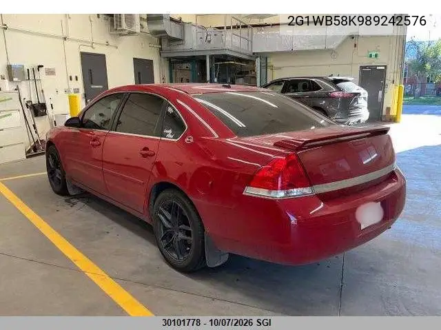 2008 CHEVROLET IMPALA VIN 2G1WB58K989242576 — фото 3