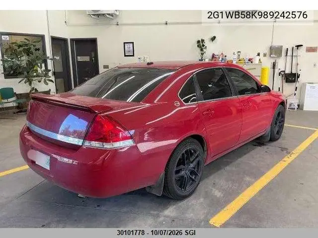 2008 CHEVROLET IMPALA VIN 2G1WB58K989242576 — фото 4