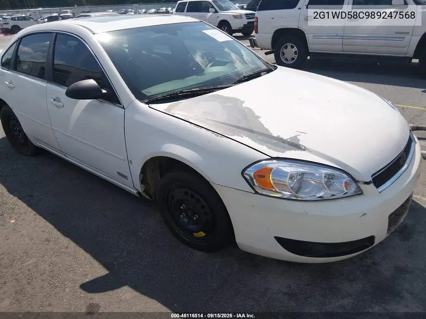 CHEVROLET IMPALA 2008, VIN 2G1WD58C989247568