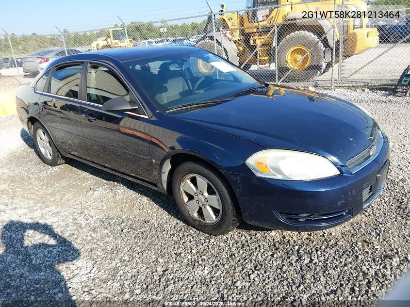 CHEVROLET IMPALA 2008, VIN 2G1WT58K281213464
