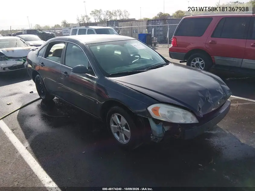 CHEVROLET IMPALA 2008, VIN 2G1WT58K181367938
