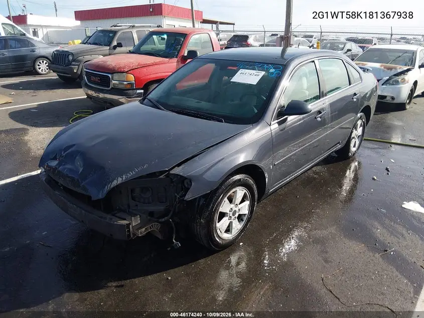 2008 CHEVROLET IMPALA VIN 2G1WT58K181367938 — фото 2