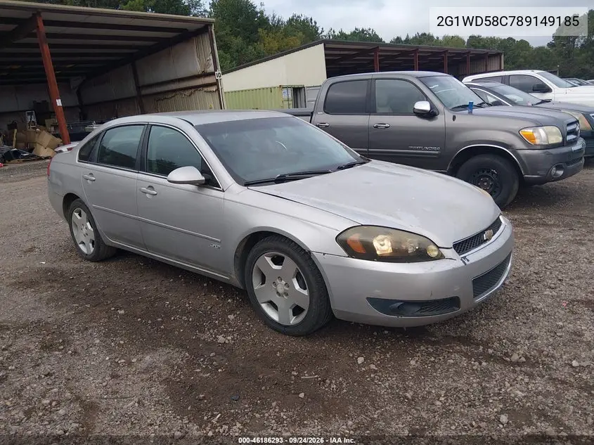 CHEVROLET IMPALA 2008, VIN 2G1WD58C789149185