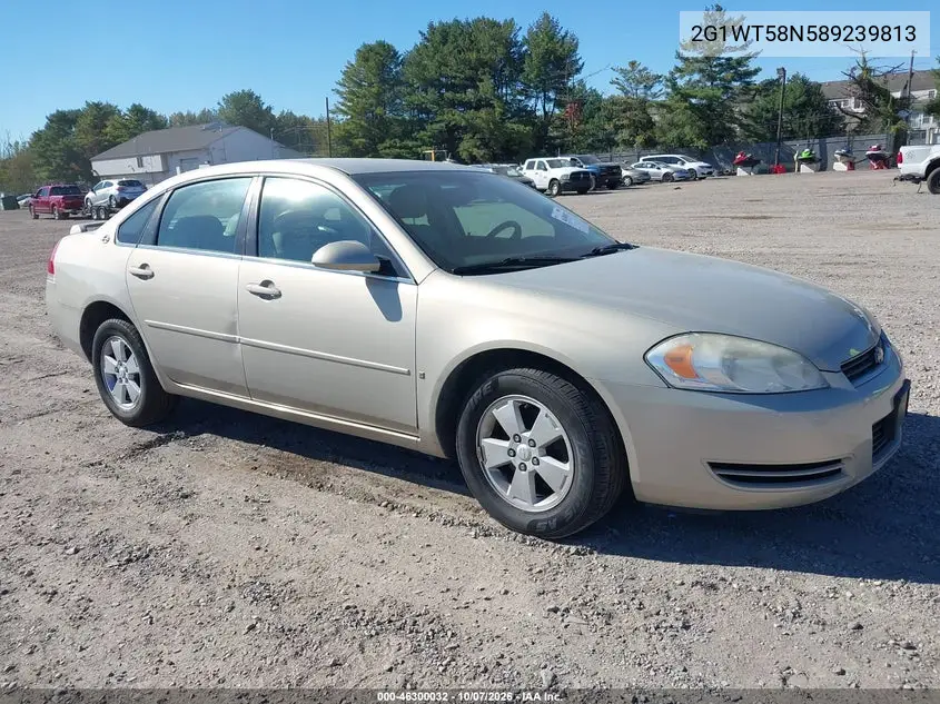 CHEVROLET IMPALA 2008, VIN 2G1WT58N589239813