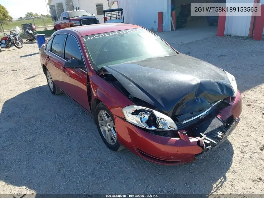 CHEVROLET IMPALA 2008, VIN 2G1WT58K189153565