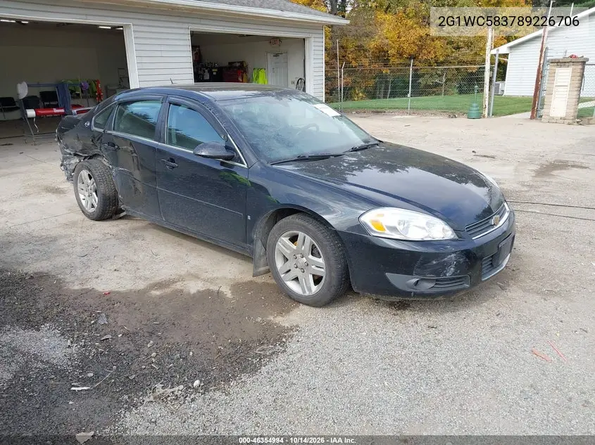 CHEVROLET IMPALA 2008, VIN 2G1WC583789226706