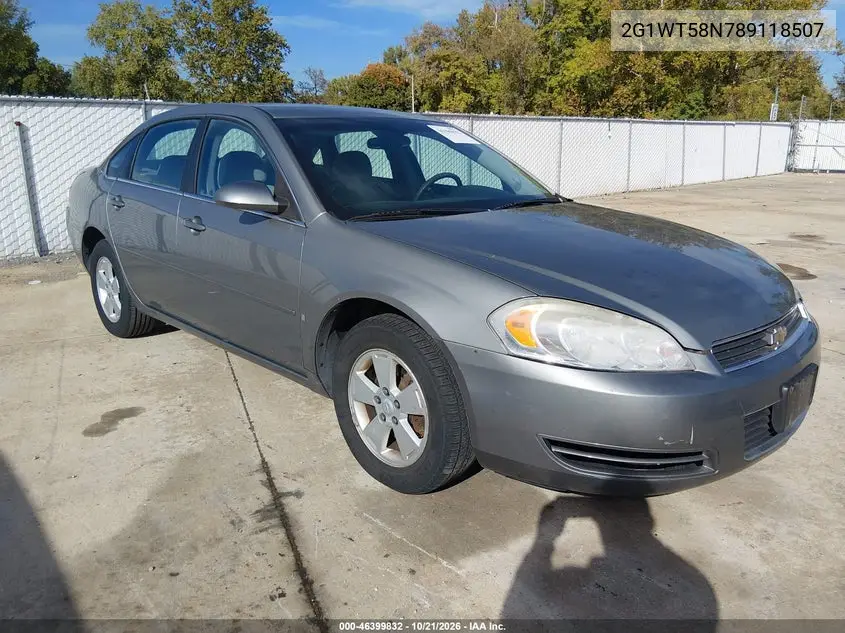 CHEVROLET IMPALA 2008, VIN 2G1WT58N789118507