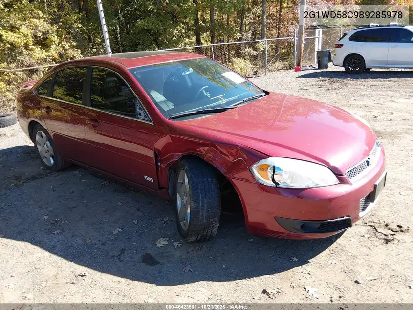CHEVROLET IMPALA 2008, VIN 2G1WD58C989285978