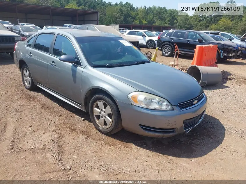 CHEVROLET IMPALA 2009, VIN 2G1WT57K191266109