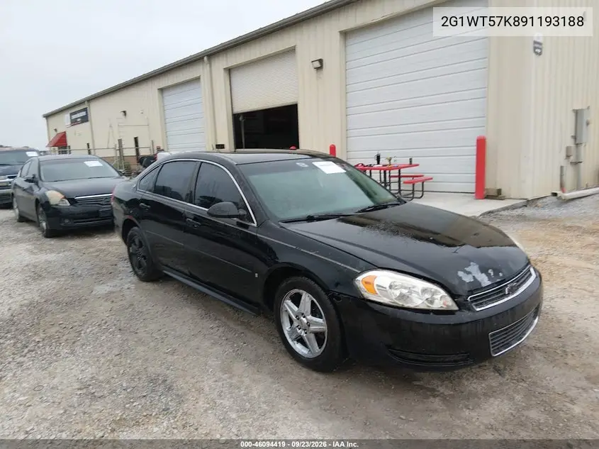 CHEVROLET IMPALA 2009, VIN 2G1WT57K891193188