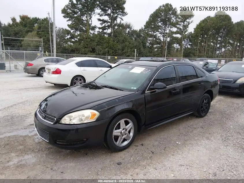 2009 CHEVROLET IMPALA VIN 2G1WT57K891193188 — фото 2
