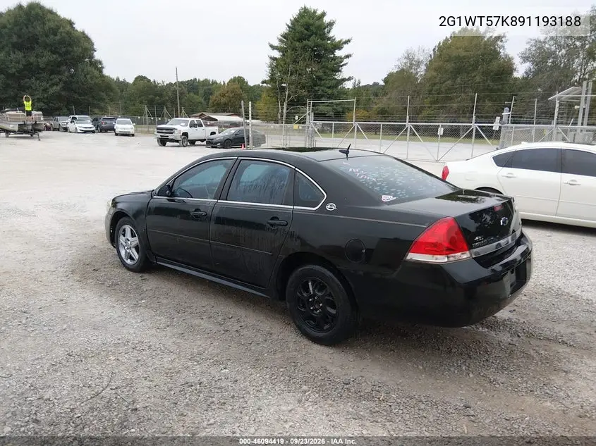 2009 CHEVROLET IMPALA VIN 2G1WT57K891193188 — фото 3