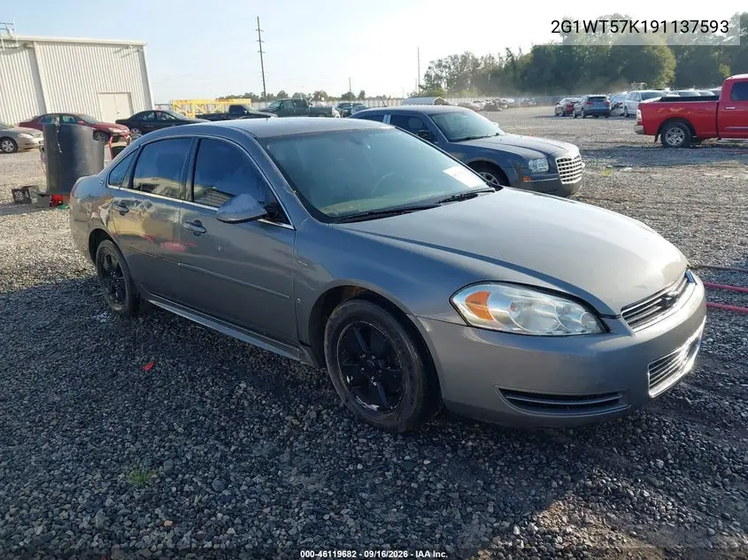 CHEVROLET IMPALA 2009, VIN 2G1WT57K191137593