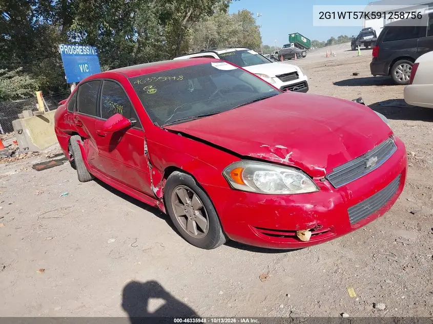 CHEVROLET IMPALA 2009, VIN 2G1WT57K591258756