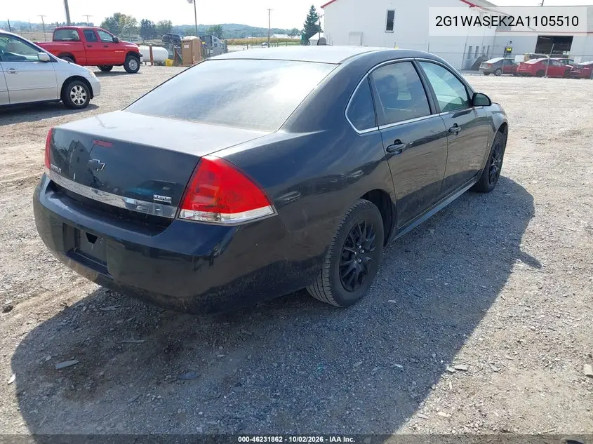 2010 CHEVROLET IMPALA VIN 2G1WASEK2A1105510 — фото 4