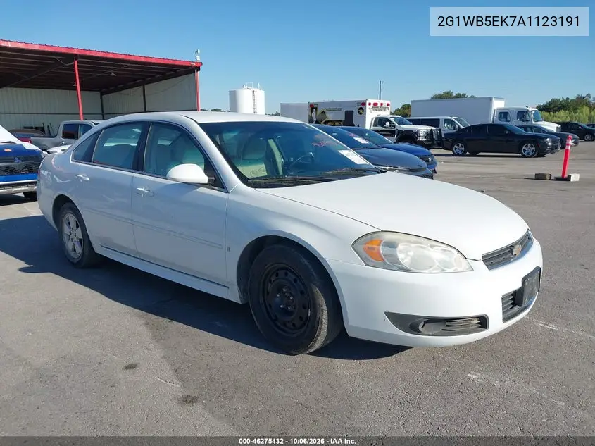 CHEVROLET IMPALA 2010, VIN 2G1WB5EK7A1123191