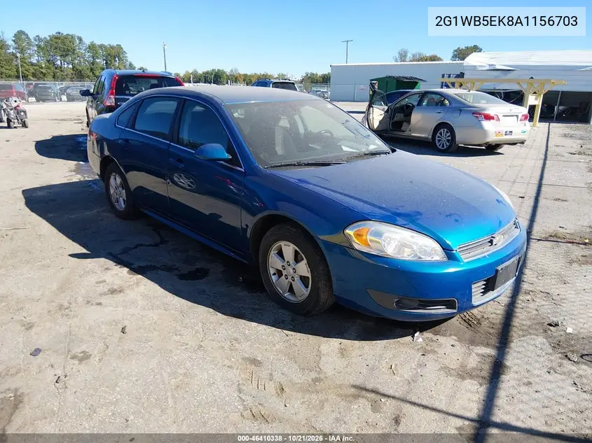 CHEVROLET IMPALA 2010, VIN 2G1WB5EK8A1156703
