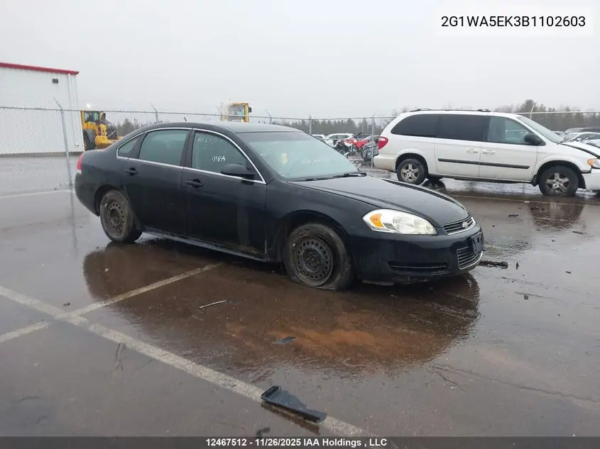 CHEVROLET IMPALA 2011, VIN 2G1WA5EK3B1102603
