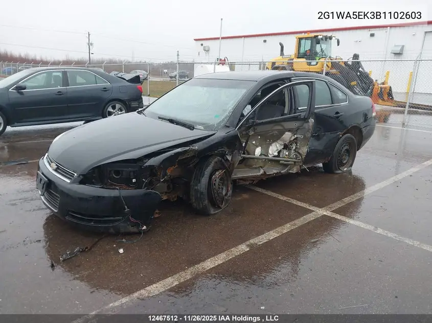 2011 CHEVROLET IMPALA VIN 2G1WA5EK3B1102603 — фото 2