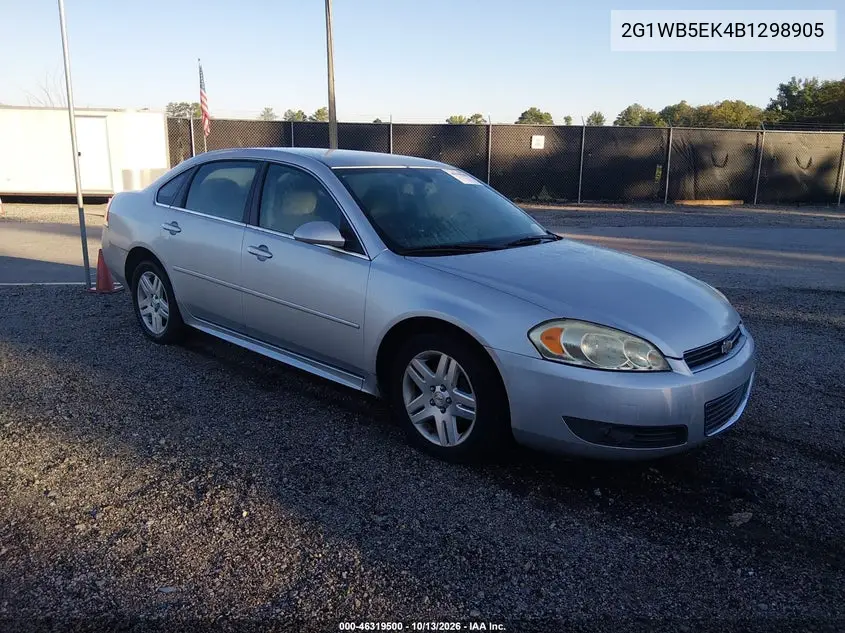 CHEVROLET IMPALA 2011, VIN 2G1WB5EK4B1298905