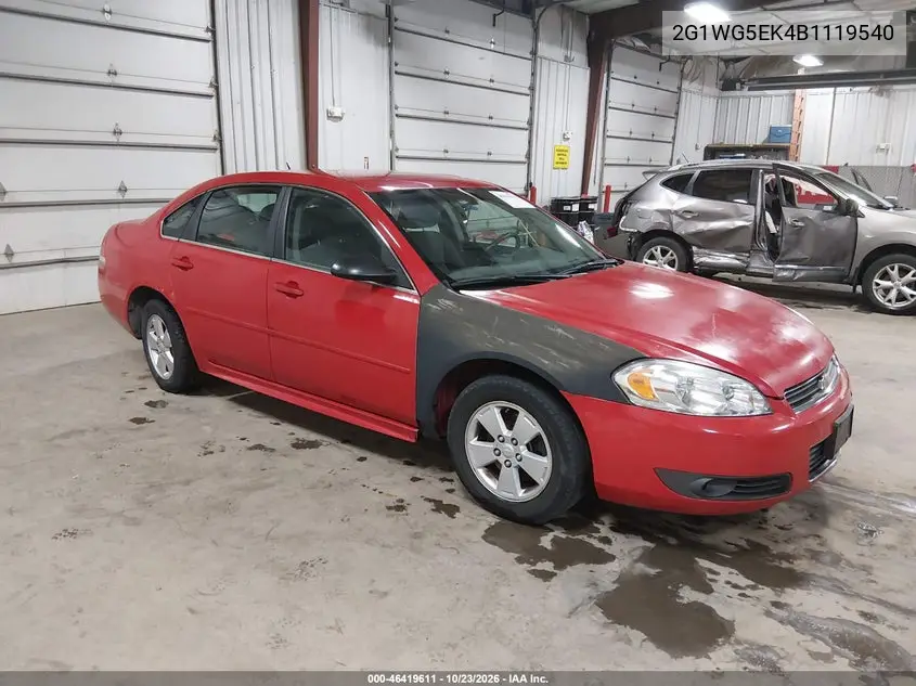 CHEVROLET IMPALA 2011, VIN 2G1WG5EK4B1119540