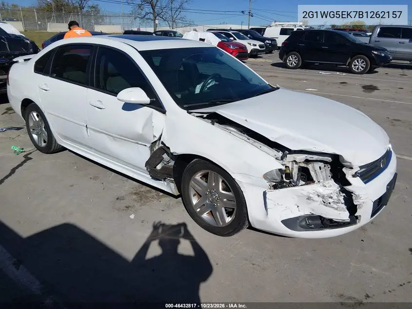 CHEVROLET IMPALA 2011, VIN 2G1WG5EK7B1262157
