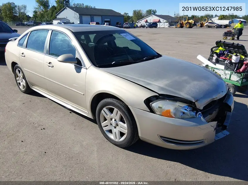 CHEVROLET IMPALA 2012, VIN 2G1WG5E3XC1247985