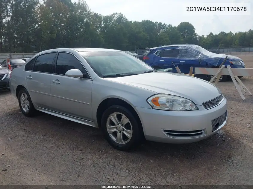 CHEVROLET IMPALA 2014, VIN 2G1WA5E34E1170678