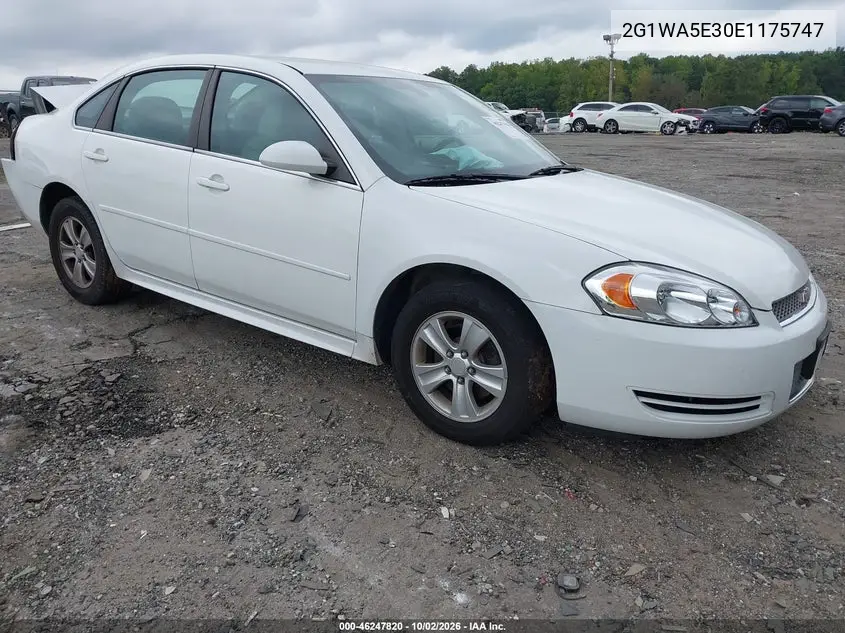 CHEVROLET IMPALA 2014, VIN 2G1WA5E30E1175747