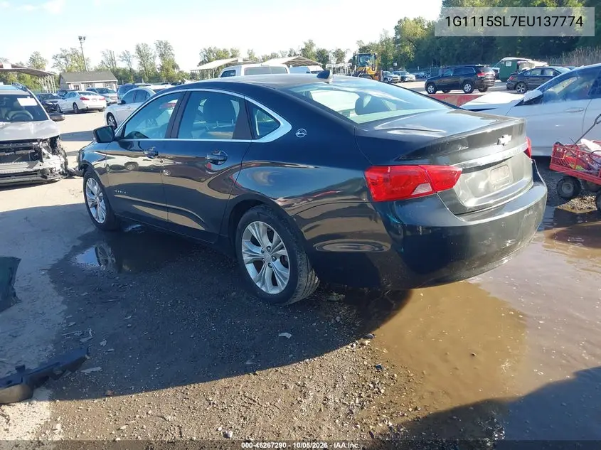 2014 CHEVROLET IMPALA VIN 1G1115SL7EU137774 — фото 3